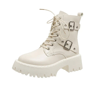 Flor | Botines de plataforma con cordones