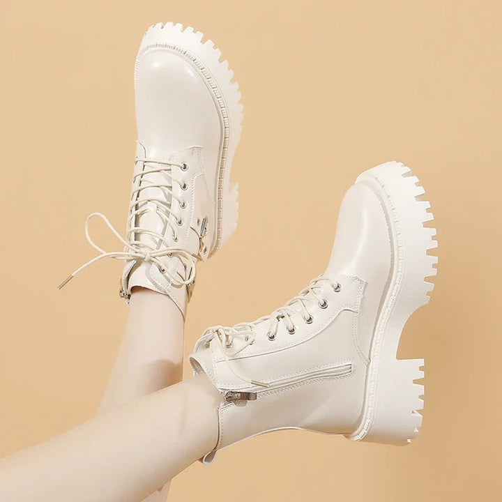 Flor | Botines de plataforma con cordones