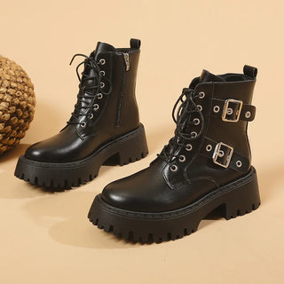 Flor | Botines de plataforma con cordones