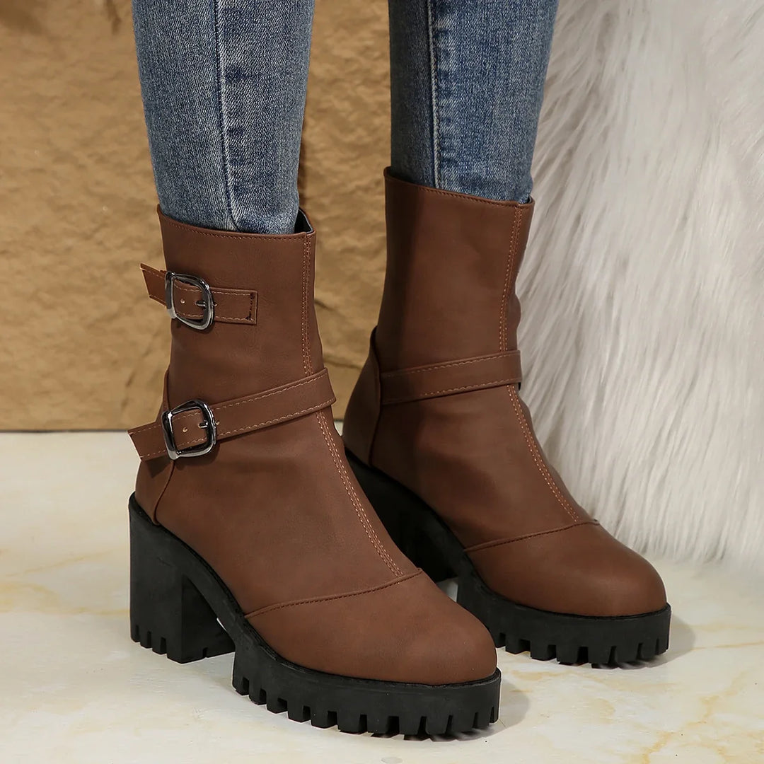 Renata | Botines de tacón ancho