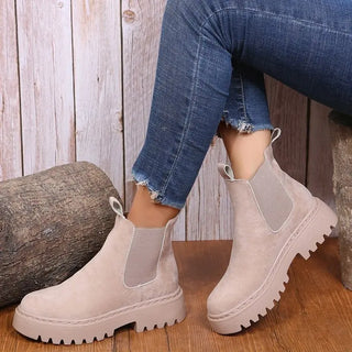 Delia | Botines de terciopelo con plataforma