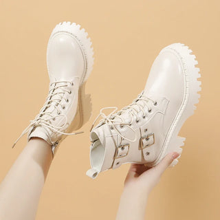 Flor | Botines de plataforma con cordones