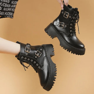 Flor | Botines de plataforma con cordones