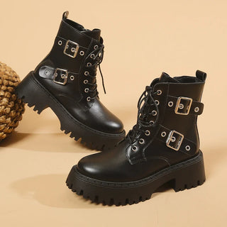 Flor | Botines de plataforma con cordones