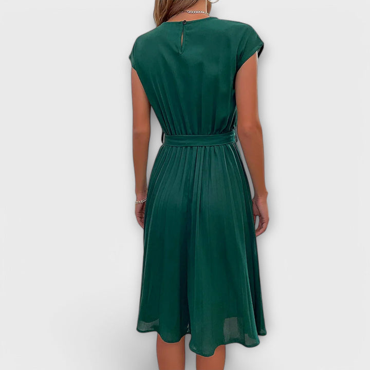 Claire | Vestido midi plisado