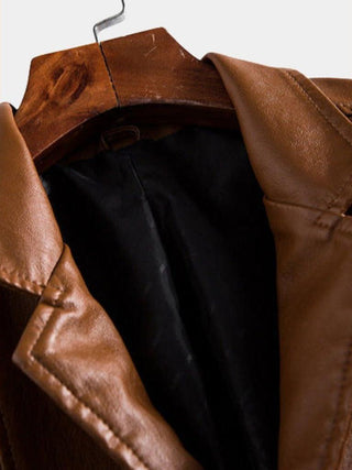 Jonas | Chaqueta efecto piel caramelo