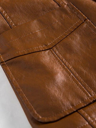 Jonas | Chaqueta efecto piel caramelo