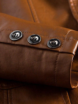 Jonas | Chaqueta efecto piel caramelo