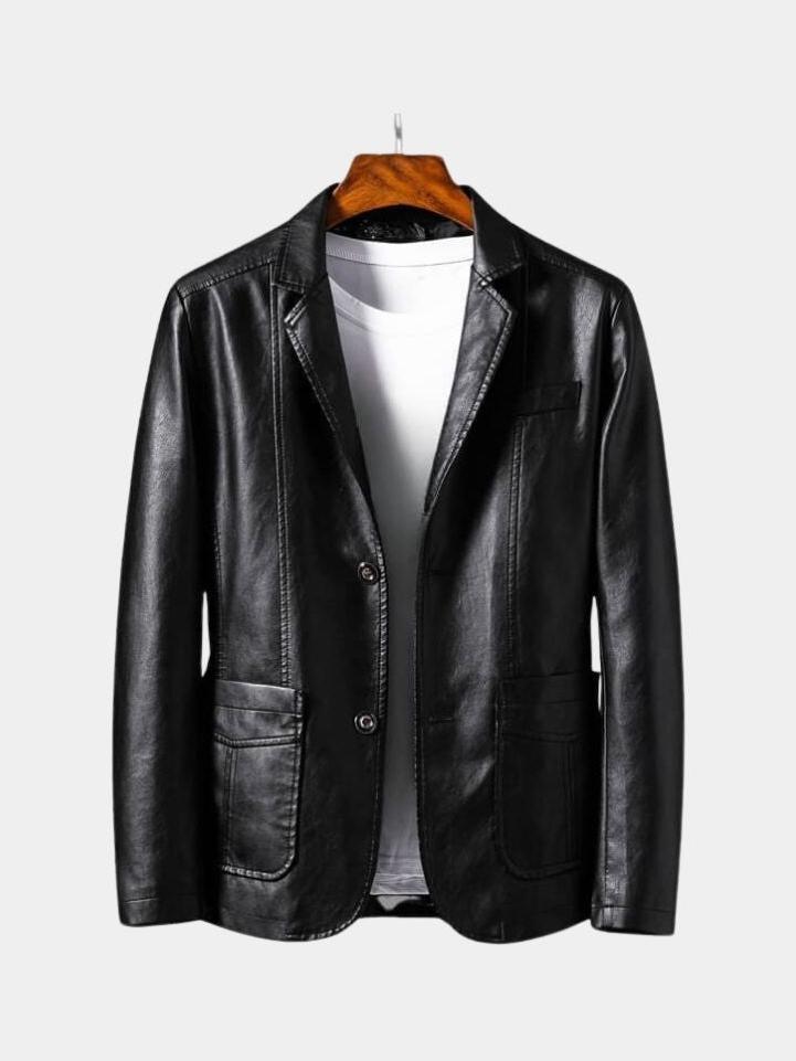 Jonas | Chaqueta efecto piel caramelo