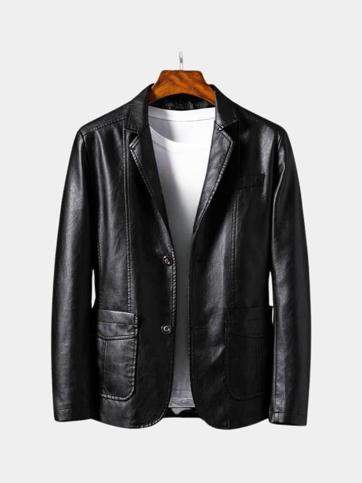 Jonas | Chaqueta efecto piel caramelo
