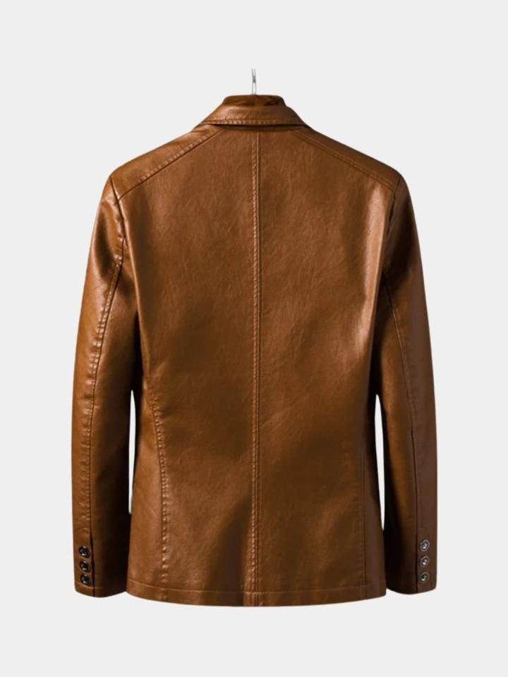 Jonas | Chaqueta efecto piel caramelo