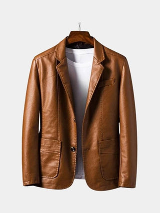 Jonas | Chaqueta efecto piel caramelo