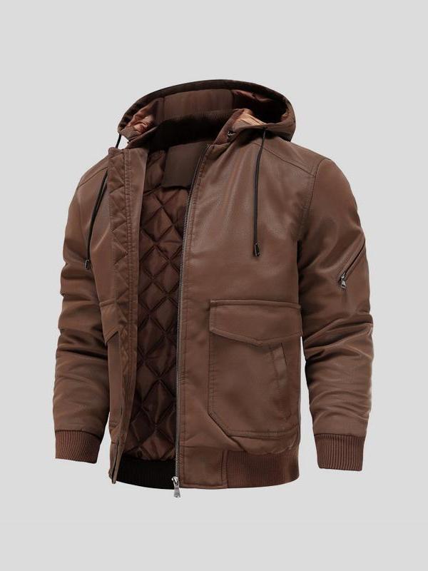 Lance | Chaqueta efecto piel con capucha