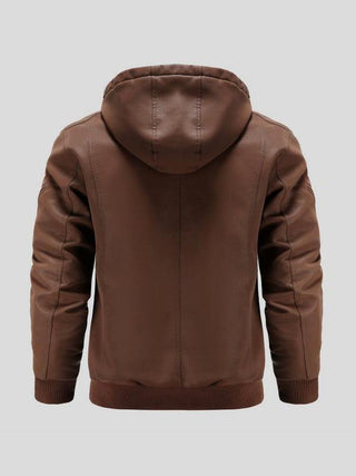 Lance | Chaqueta efecto piel con capucha