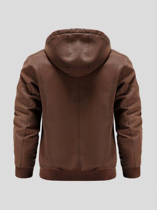 Lance | Chaqueta efecto piel con capucha