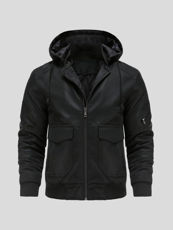 Lance | Chaqueta efecto piel con capucha
