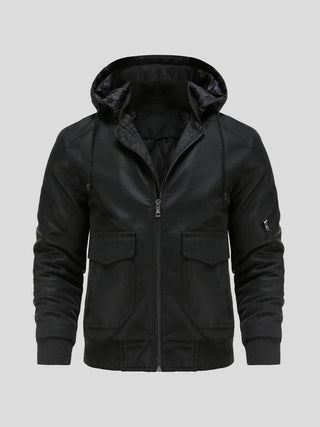 Lance | Chaqueta efecto piel con capucha