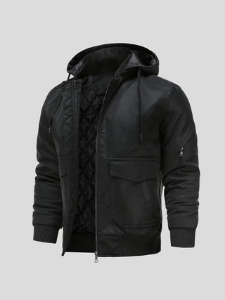 Lance | Chaqueta efecto piel con capucha