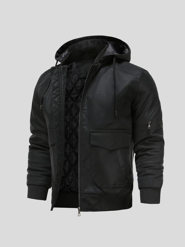 Lance | Chaqueta efecto piel con capucha