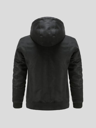 Lance | Chaqueta efecto piel con capucha