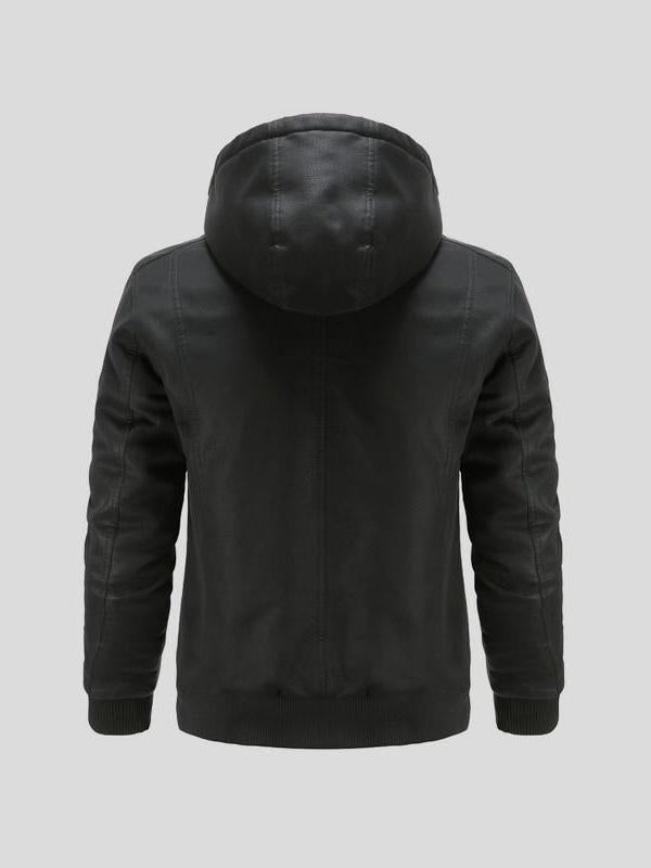 Lance | Chaqueta efecto piel con capucha
