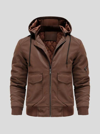 Lance | Chaqueta efecto piel con capucha