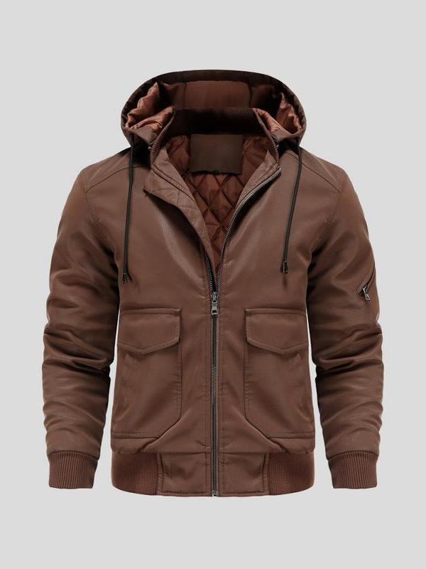 Lance | Chaqueta efecto piel con capucha
