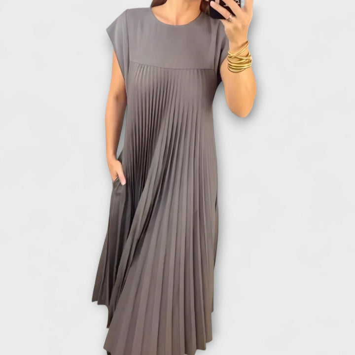 Zairelle | Vestido midi plisado