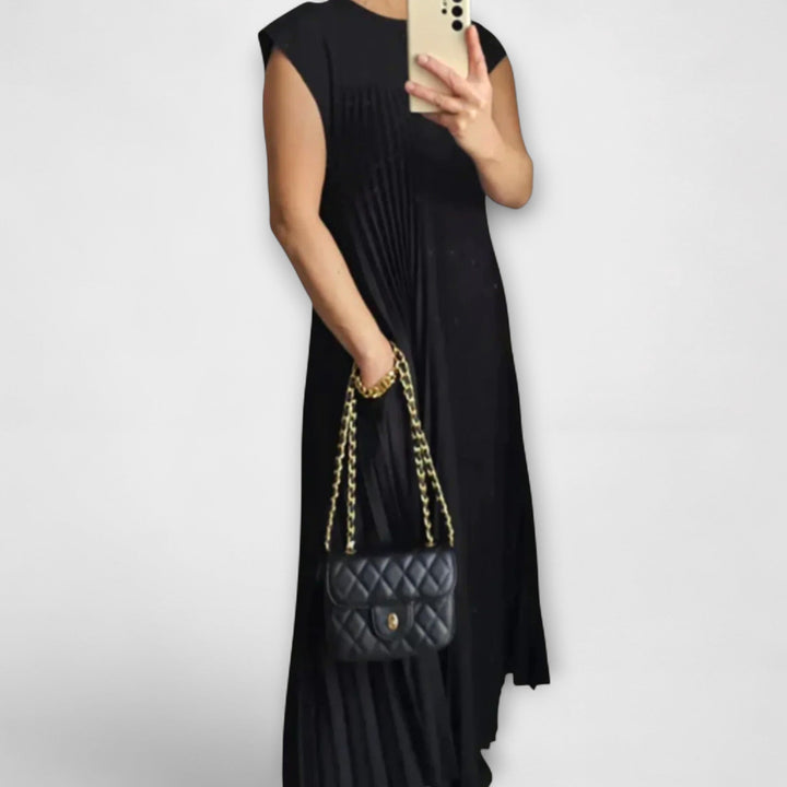 Zairelle | Vestido midi plisado