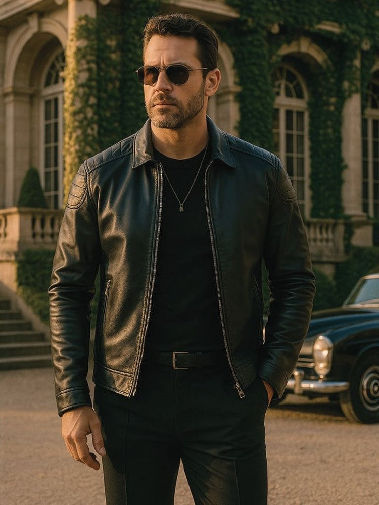 Luca | Chaqueta efecto piel con cremalleras