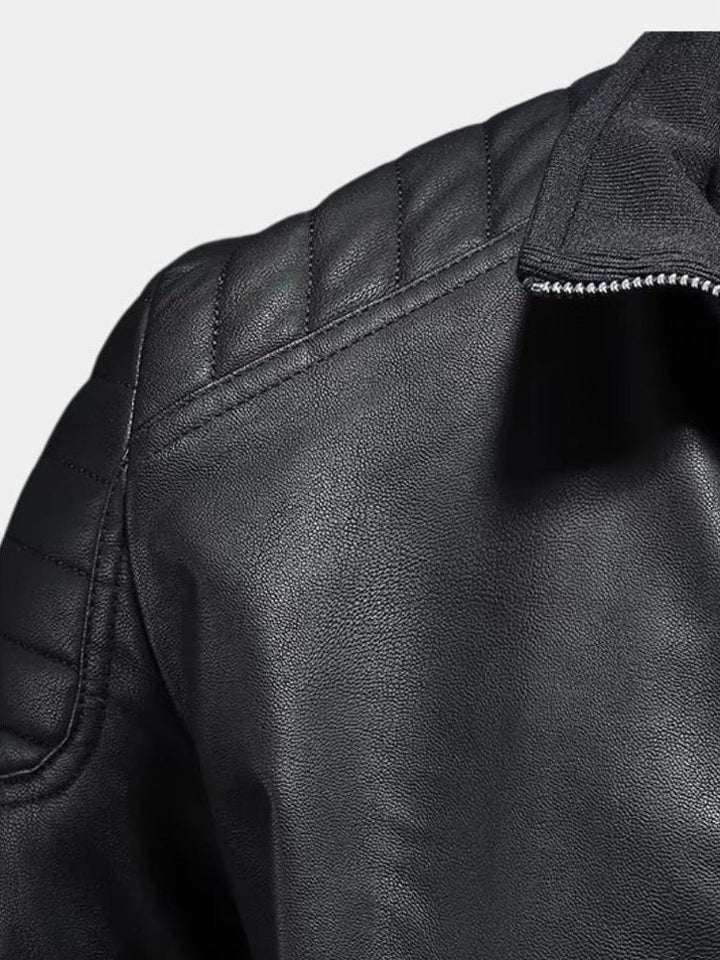Luca | Chaqueta efecto piel con cremalleras