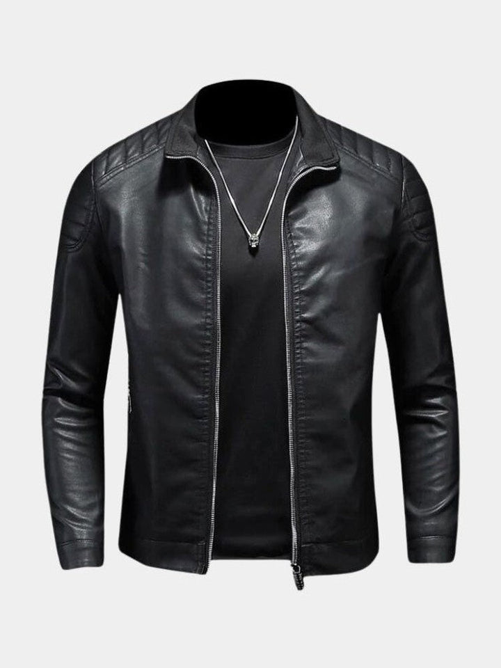Luca | Chaqueta efecto piel con cremalleras