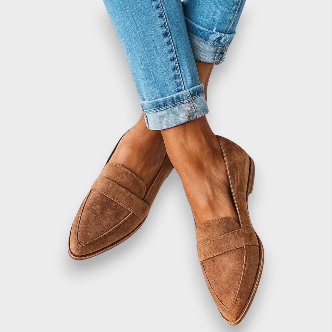 Gema | Mocasín gris efecto ante