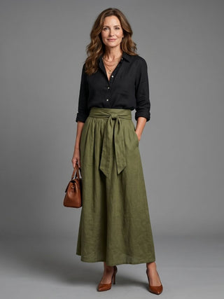 Oriana | Conjunto de blusa y falda midi