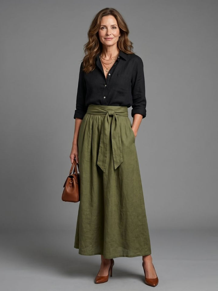 Oriana | Conjunto de blusa y falda midi