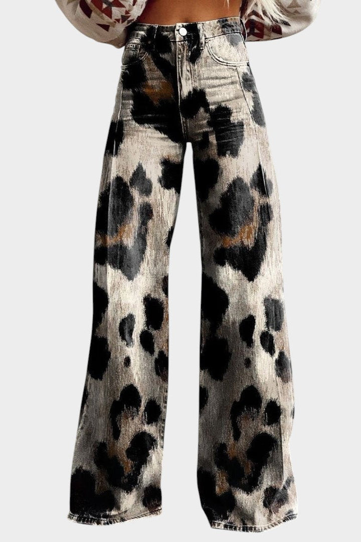Zaira | Pantalón boho con estampado animal