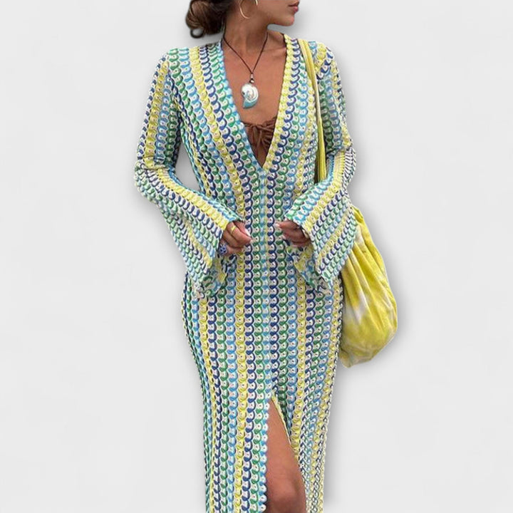 Elina | Vestido maxi con escote en V