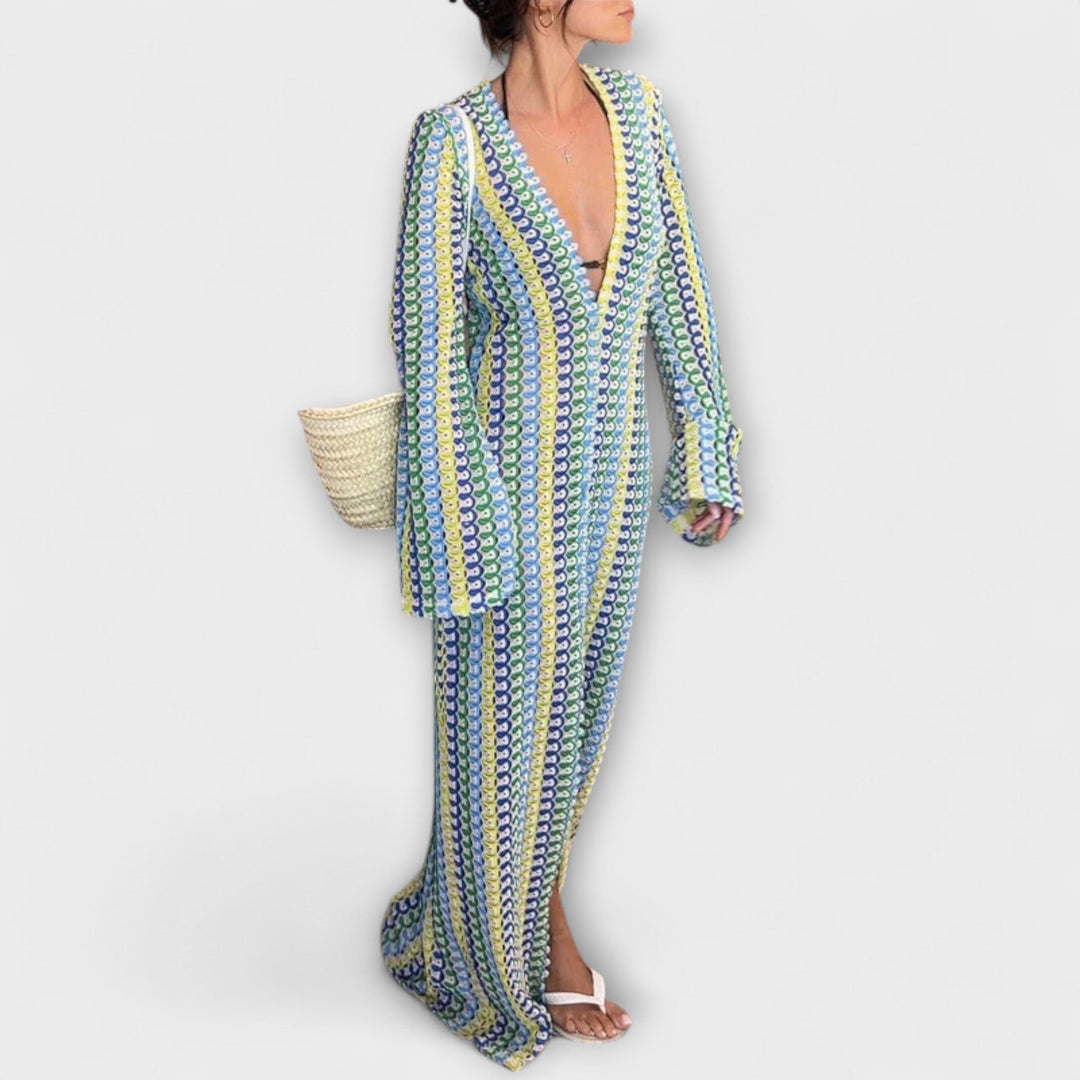 Elina | Vestido maxi con escote en V