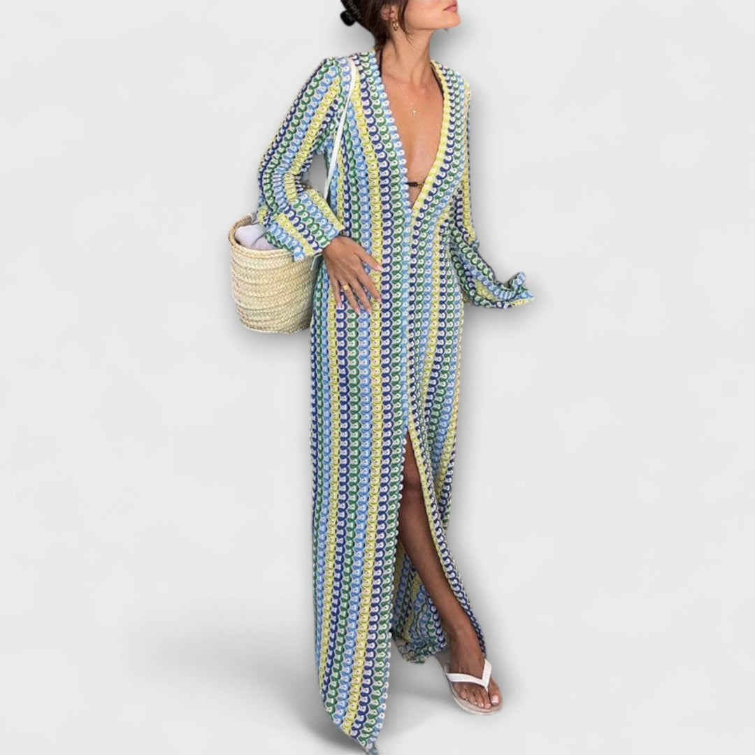 Elina | Vestido maxi con escote en V
