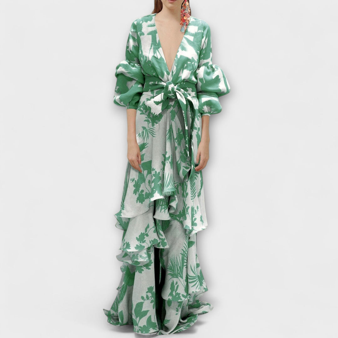 Marie | Vestido de gasa estampado