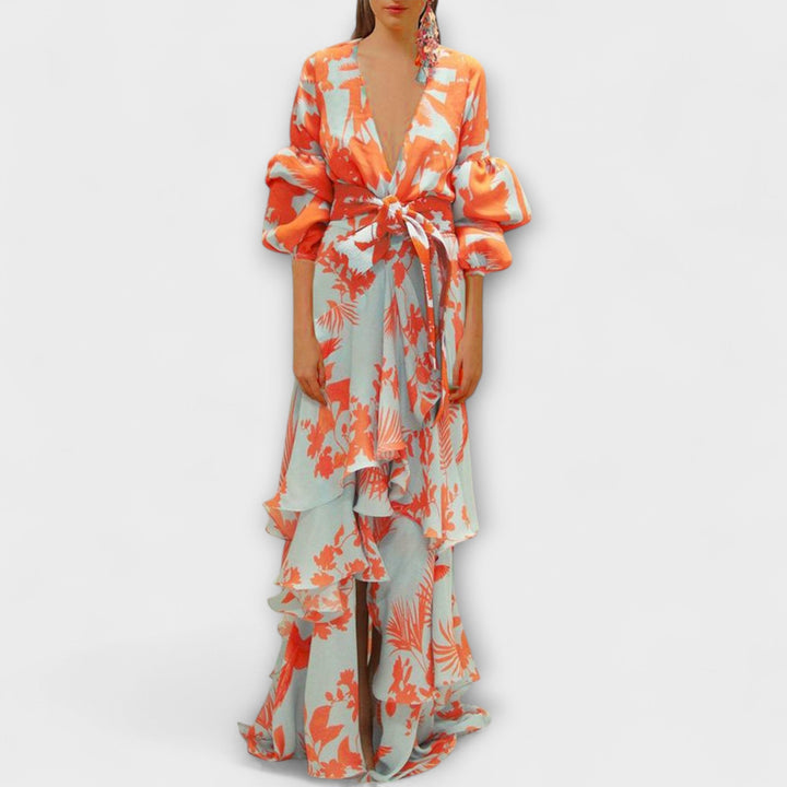 Marie | Vestido de gasa estampado