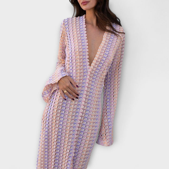 Elina | Vestido maxi con escote en V