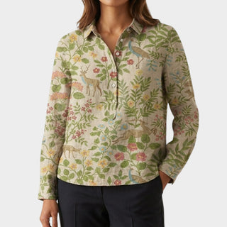 Berenice | Blusa de lino estampada
