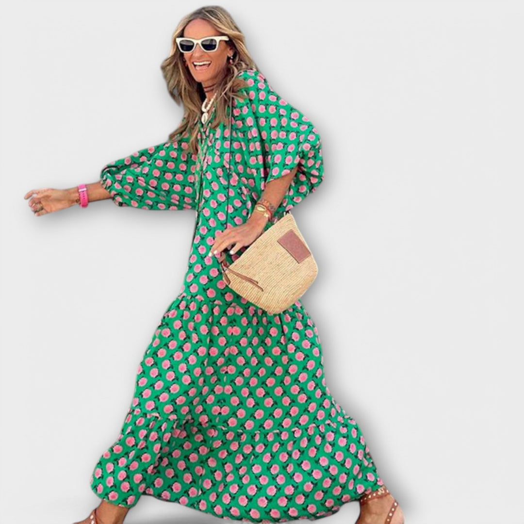 Remei | Vestido maxi geométrico