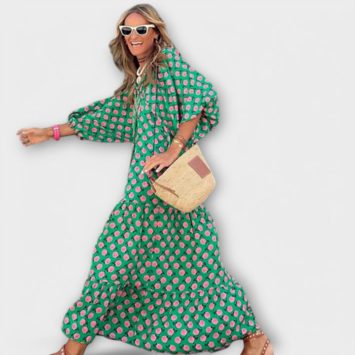 Remei | Vestido maxi geométrico