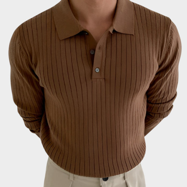 Chad | Polo de punto acanalado