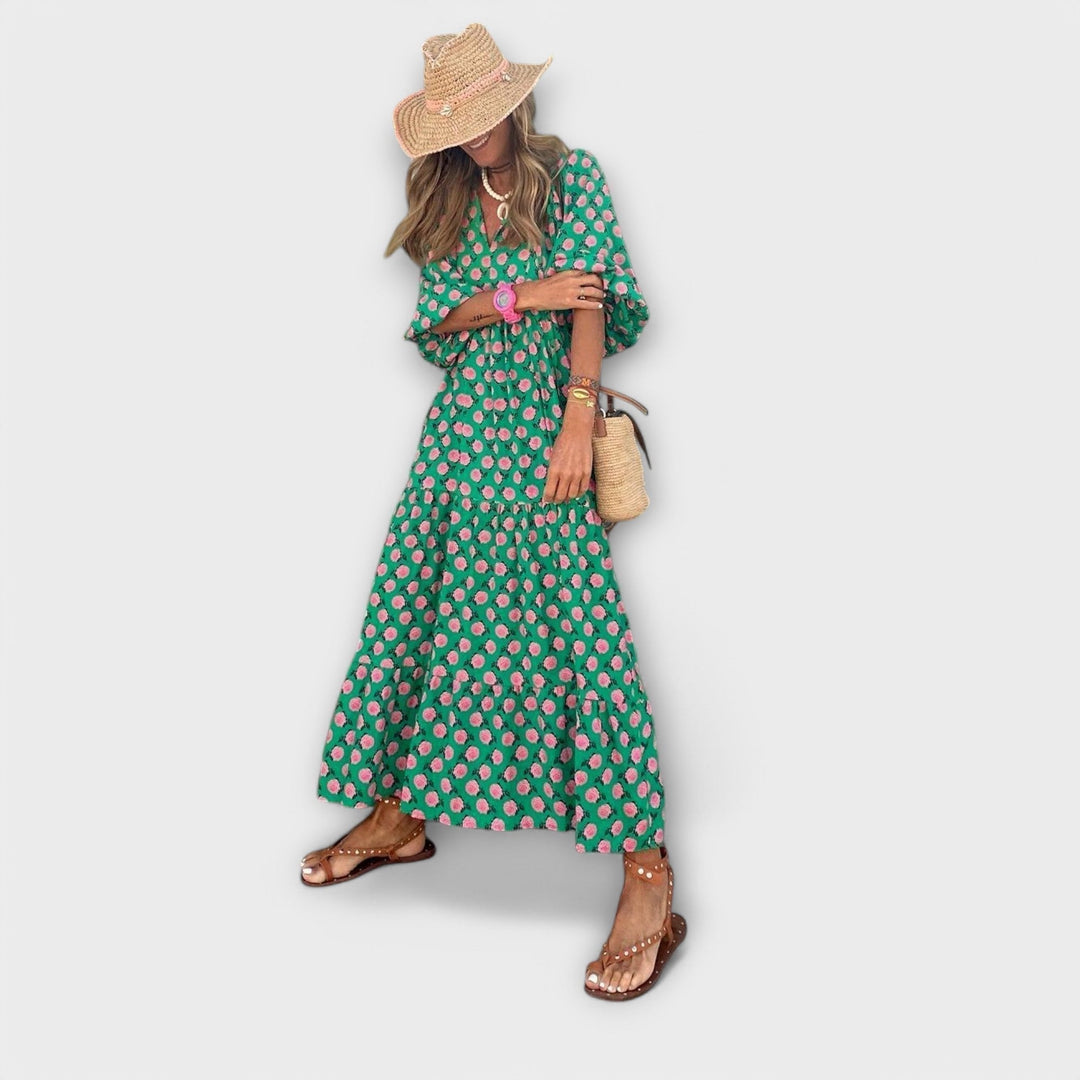 Remei | Vestido maxi geométrico