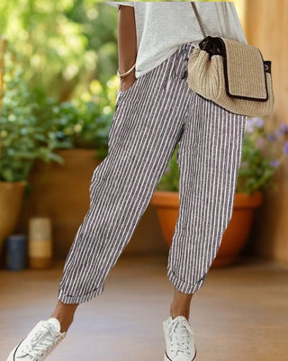 Maribel | Pantalón de rayas con cordón