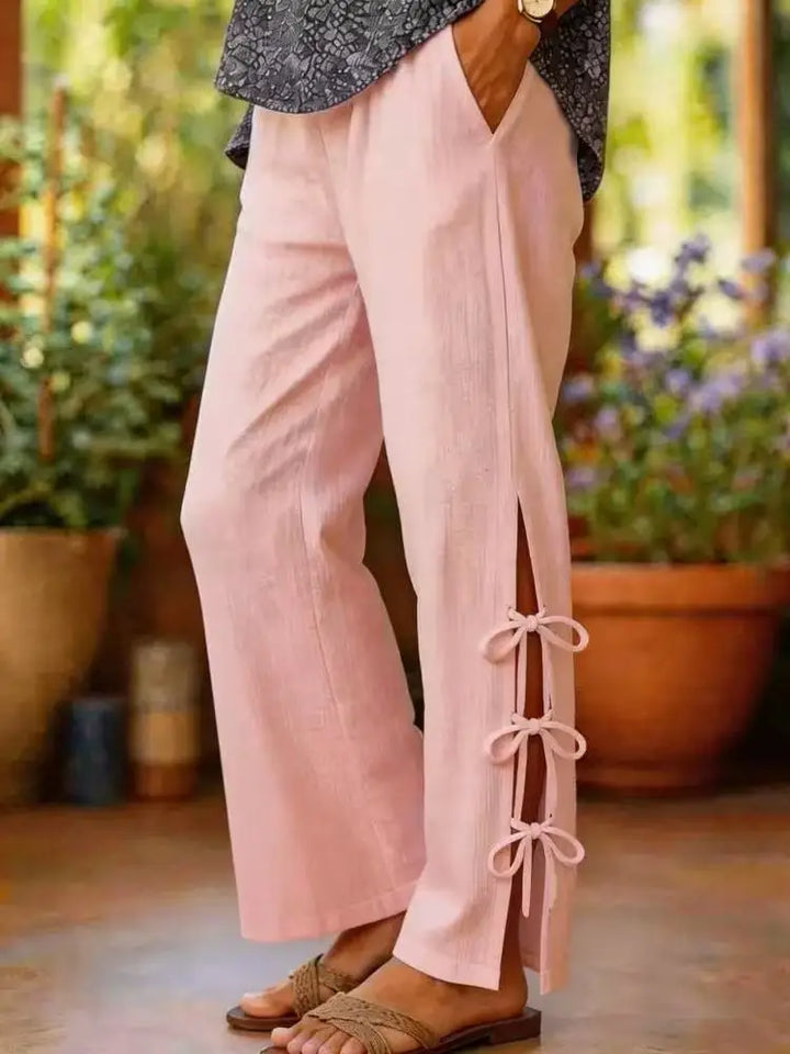 Lyara | Pantalón ancho con abertura lateral