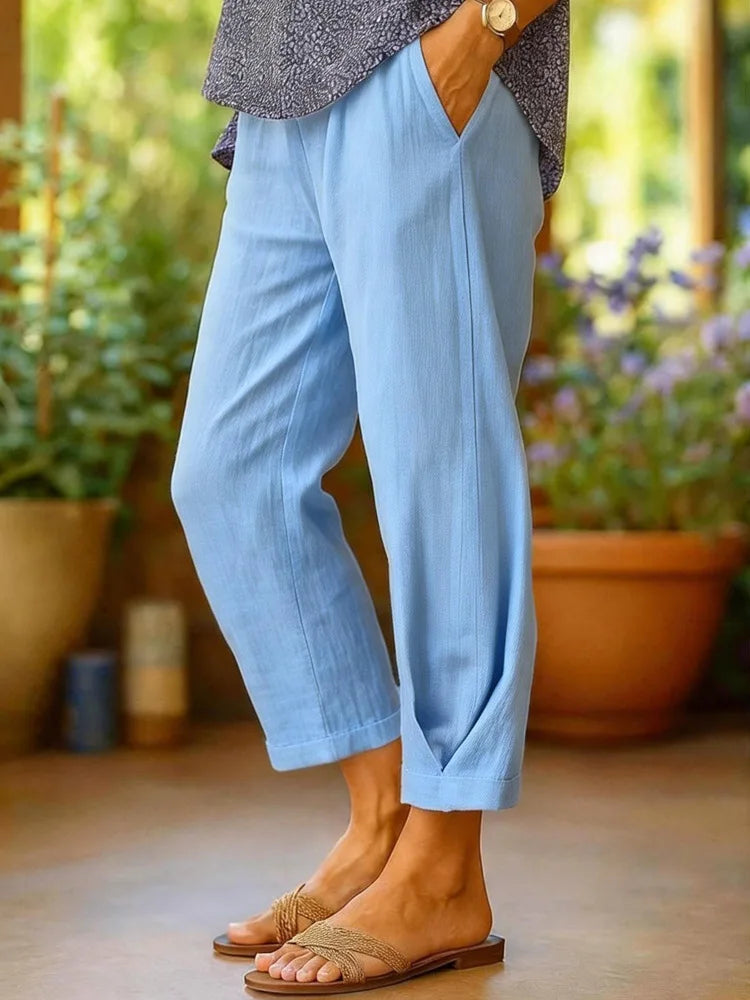 Maialen | Pantalón recto de lino